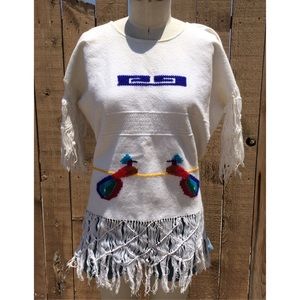 vintage woven poncho