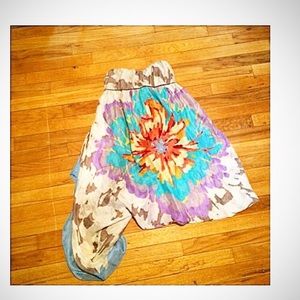 100% silk strapless dress