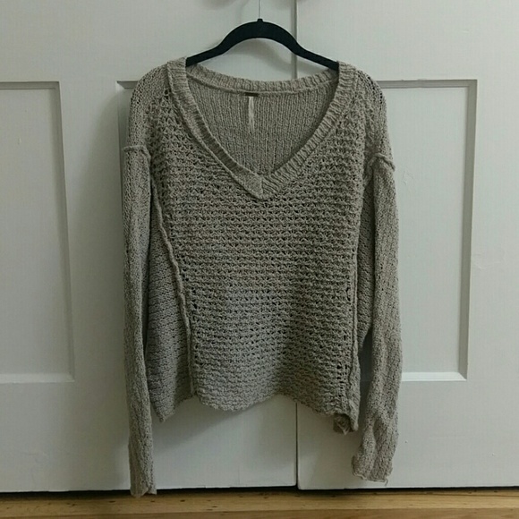Free people baggy open knit sweater