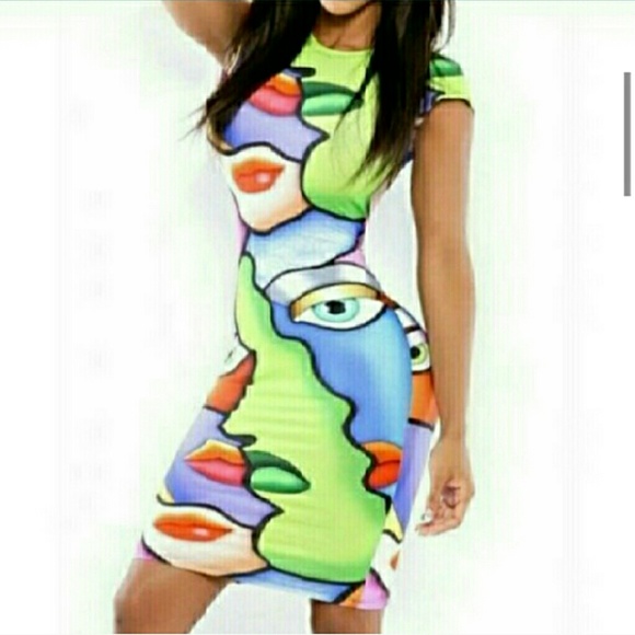 Art Print Bodycon Dress