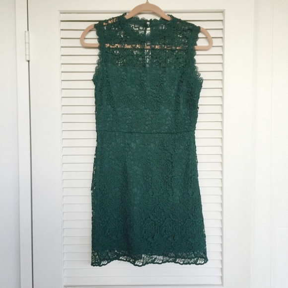 F21 green floral dress
