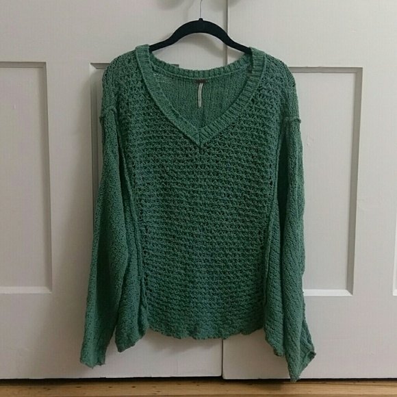 Free people baggy open knit sweater