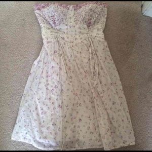 floral American eagle strapless dress NWOT