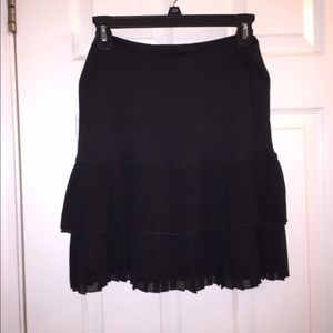 Forever 21 black mini skirt with ruffles