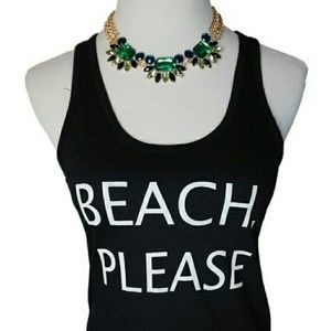 NWT "Beach, Please" Tank Top