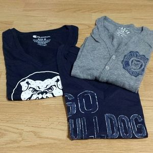 Bundle of 3 Butler Bulldog college shirts