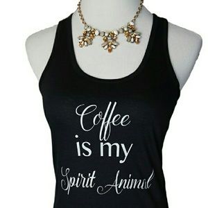 NWT Coffee is My Spirit Animal Tank Top