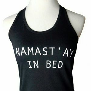 HP 11/22* NWT Namast'ay In Bed Tank Top