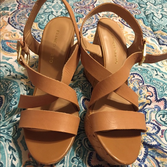Franco Sarto Tan Wedges