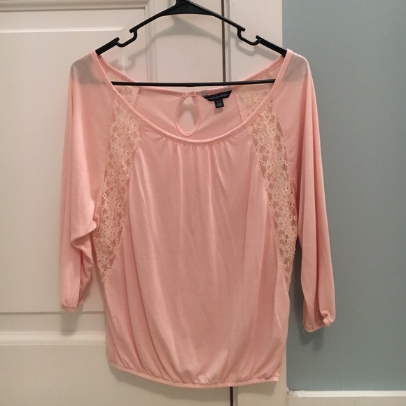 American Eagle rose pink blouse