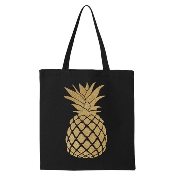 Golden pineapple tote