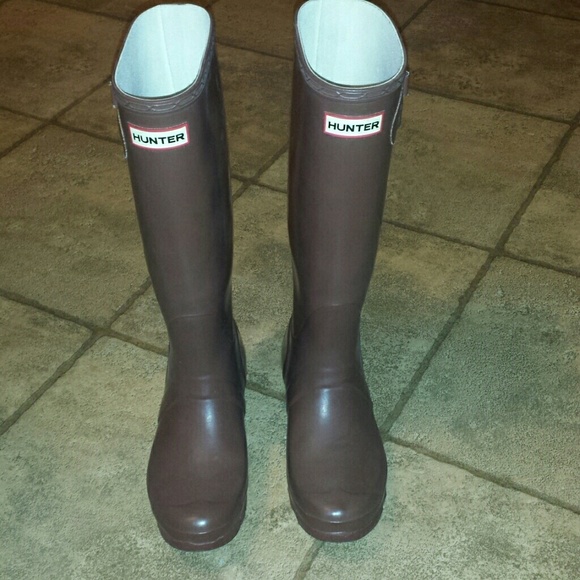 Hunter Shoes - Hunter boots umber brown sz 7 womens