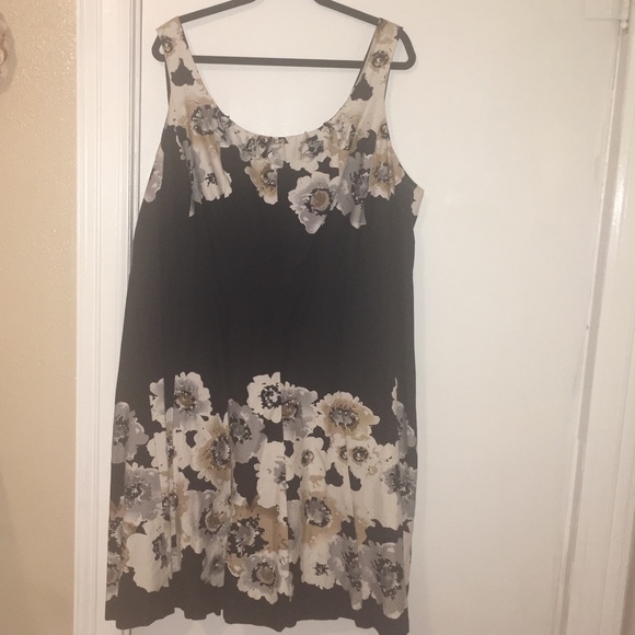 Black flowered dress