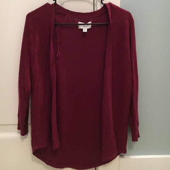Maroon cardigan AE