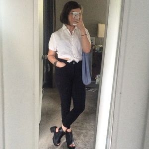 🐨cropped tie-up poplin blouse🐨