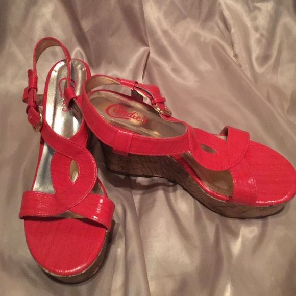 Candies Orange Wedge Sandal