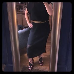 Anthropologie accordian midi dress