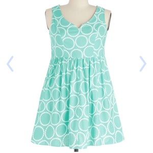 Modcloth Air of adorable dress in dotted mint plus