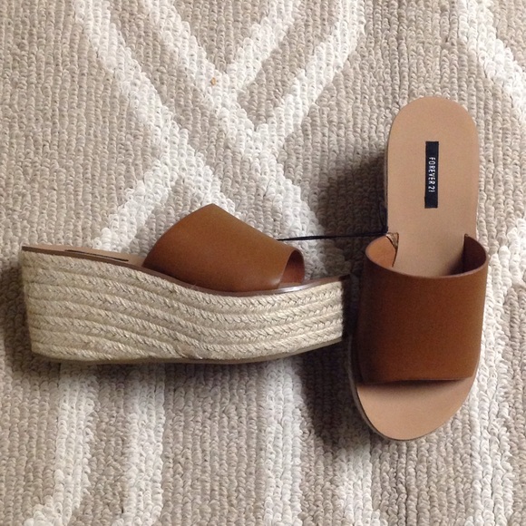 Forever 21 Shoes - Tan espadrille flat forms