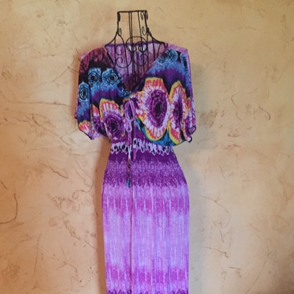 💥FLASH SALE💥 Full length Maxi Dress or Coverup - Picture 2 of 3