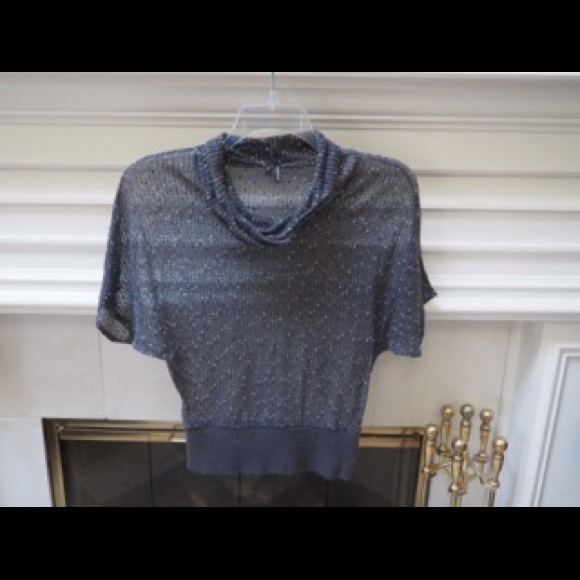 Grey sheer shorts leave top