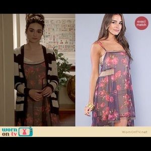 Intimately Free People sheer floral black slip