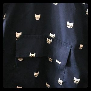 Dark Blue Cat Blouse!