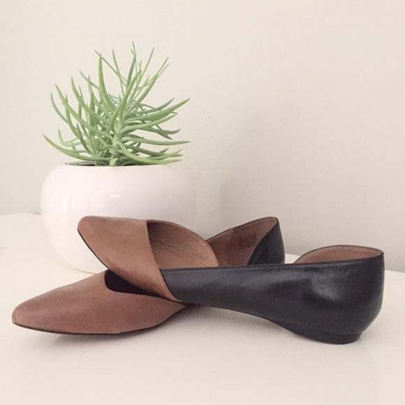 ALDO Shoes - ALDO Black & Brown Leather Pointy Flats