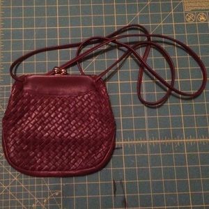 Amazing vintage woven leather purse