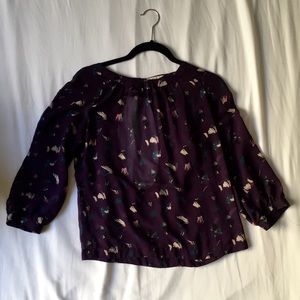 Urban Outfitters COPE Purple Chiffon Blouse