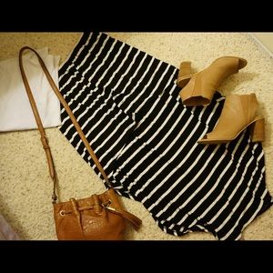 Zebra stripped hi-low skirt
