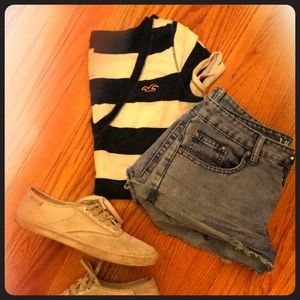 Casual wide stripe tee