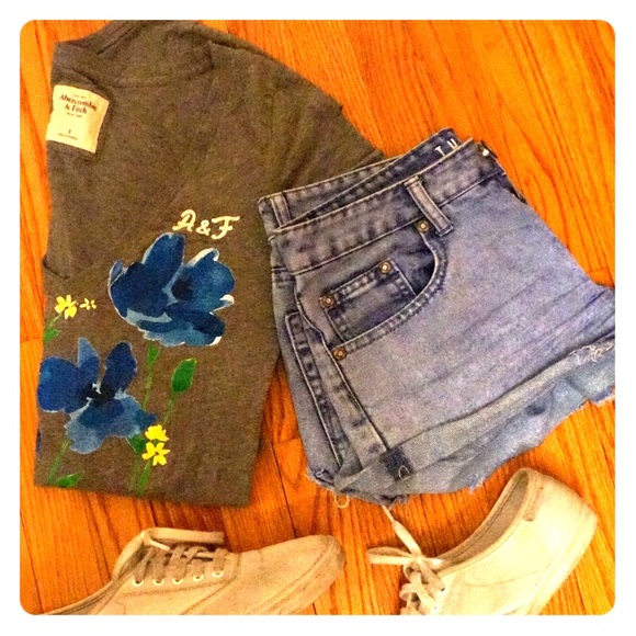Floral V-neck