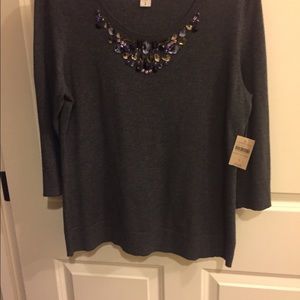 Jeweled sweater by Coldwater Creek