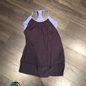 No limits tank. Lululemon. Gray and blue size 8