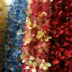 Hawaiian Double Plumeria Silk Lei.