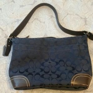 Authentic Medium navy blue coach purse