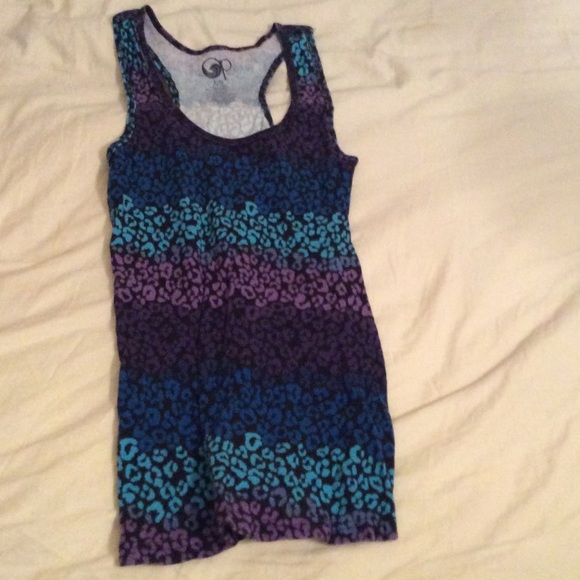Op Ombré Cheetah Print Racerback Tank Top - Picture 1 of 4