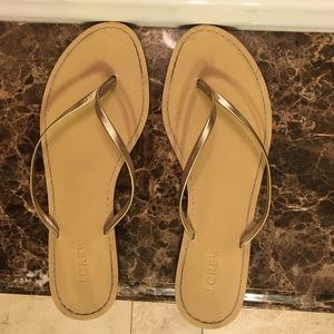 Gold J Crew Sandals size 10