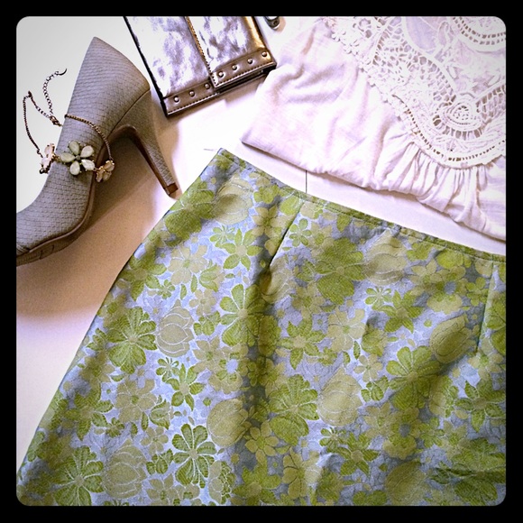 ❌DONATED❌ XOXO | Green Floral Skirt