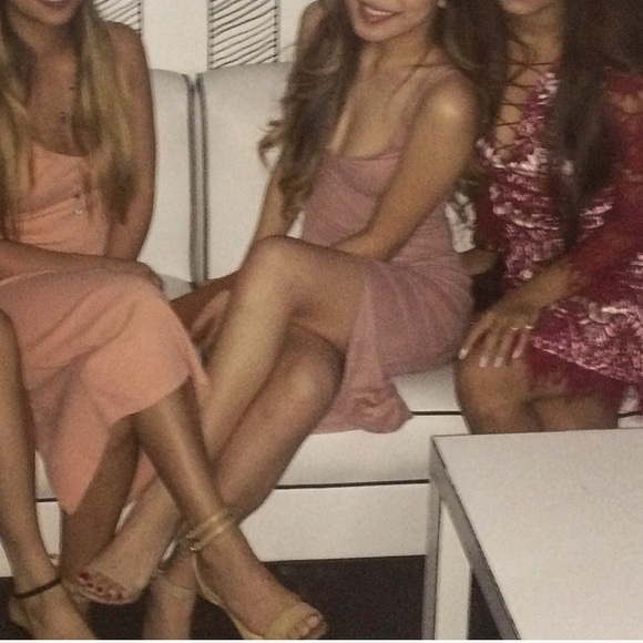 Rose Pink Suede Dress (Small)