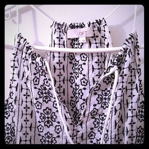 LOFT Cotton Embroidered Halter top