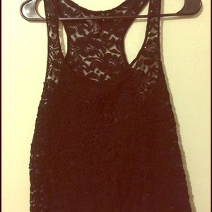 Stretchy lace tank top
