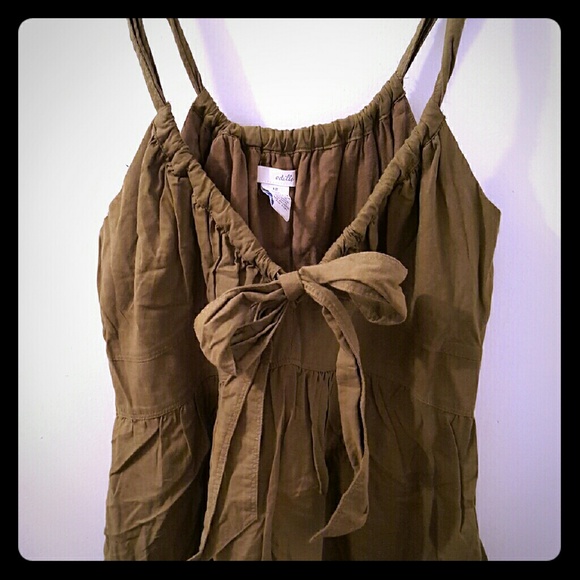 Odille Olive Cotton Sundress