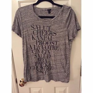 Jcrew grey graphic t-shirt