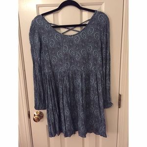 Pacsun blue paisley dress!