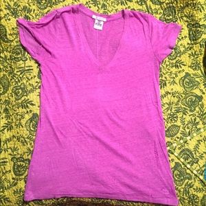 Purple PINK VS v-neck tee