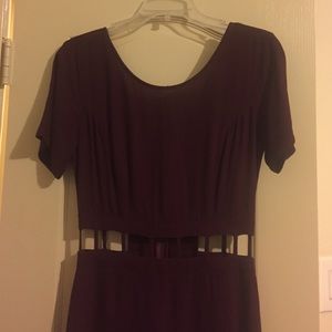 burgundy cut-out maxi dress