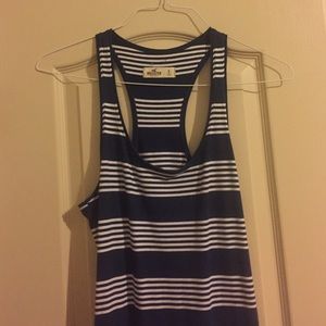 navy/white maxi dress