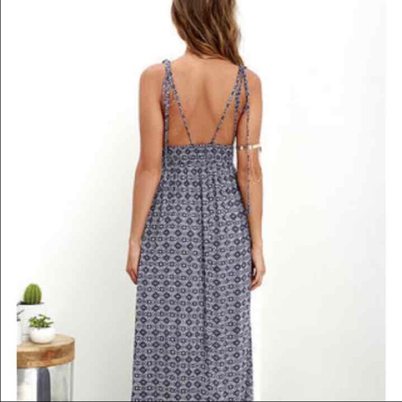 Sexy blue maxi dress